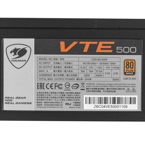 Блок питания Cougar VTE500 [CGR BS-500R]