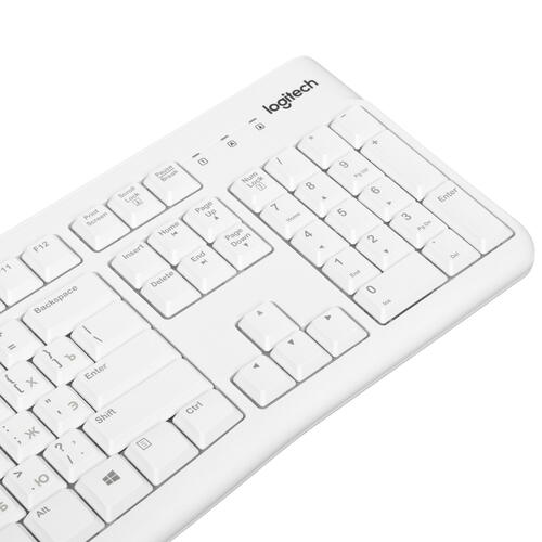 Клавиатура+мышь проводная Logitech Desktop MK120 белый