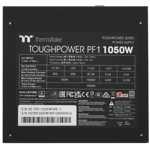 Блок питания Thermaltake Toughpower PF1 1050W [PS-TPD-1050FNFAPE-1]