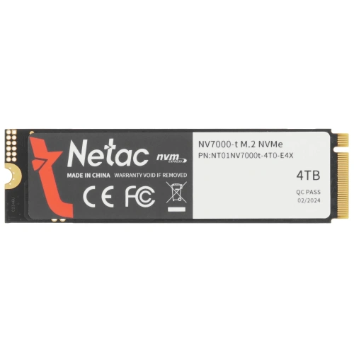Купить 4000 гб m.2 nvme накопитель netac nv7000-t [nt01nv7000t-4t0-e4x]