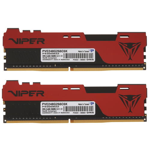 Купить оперативная память patriot viper elite ii [pve248g266c6k] 8 гб