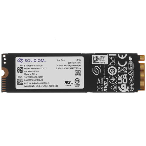 Купить 1000 гб m.2 nvme накопитель solidigm p41 plus series [ssdpfknu010tzx1]