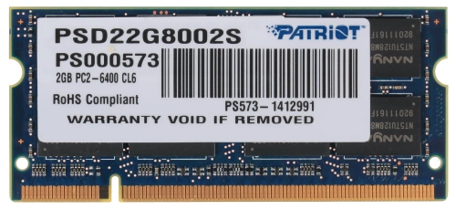 Купить оперативная память sodimm patriot signature [psd22g8002s] 2 гб