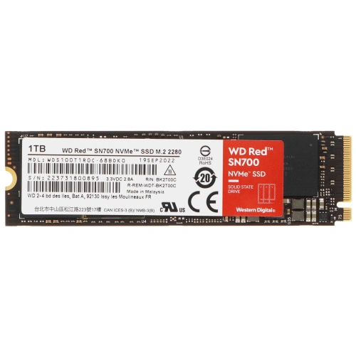 Купить 1000 гб ssd m.2 накопитель wd red sn700 [wds100t1r0c]
