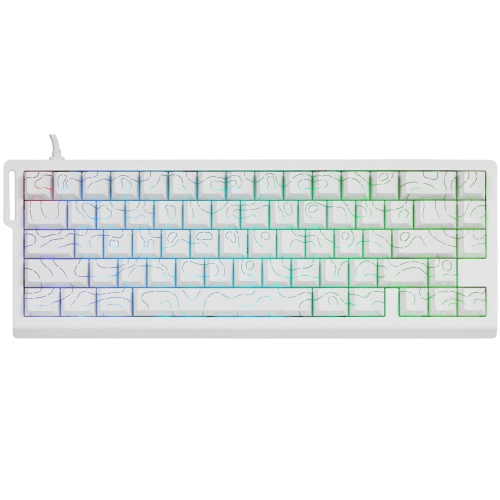 Купить клавиатура проводная + беспроводная attack shark x68he pro [asx68heprocontourlinewhite]