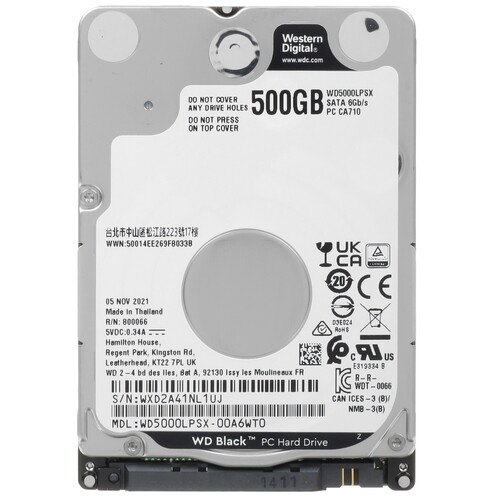0.5 ТБ Жесткий диск WD Black [WD5000LPSX]
