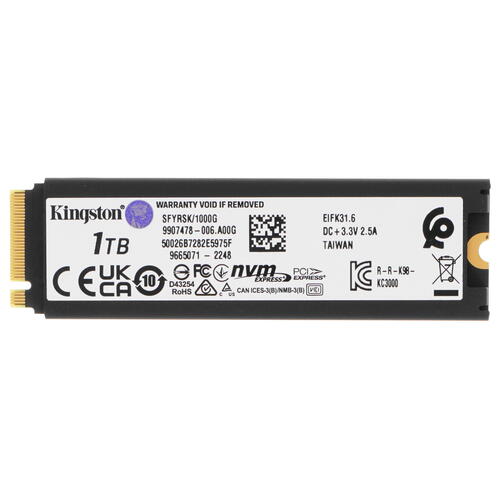 Купить 1000 гб m.2 nvme накопитель kingston fury renegade [sfyrsk/1000g]