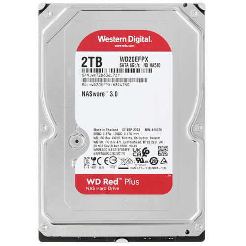 2 ТБ Жесткий диск WD Red Plus [WD20EFPX]