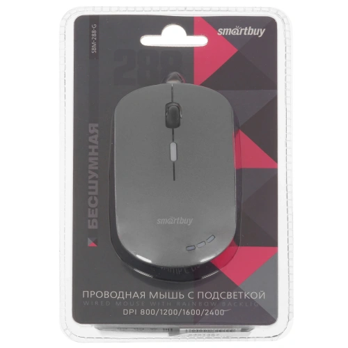 Купить мышь проводная smartbuy 288-g [sbm-288-g] серый