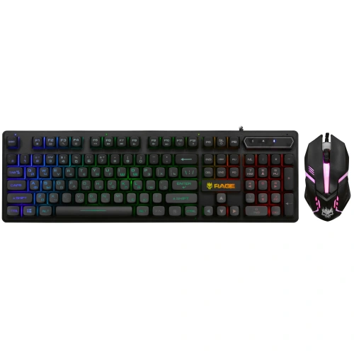Клавиатура+мышь  проводная  Aceline GS Rage 200 черный