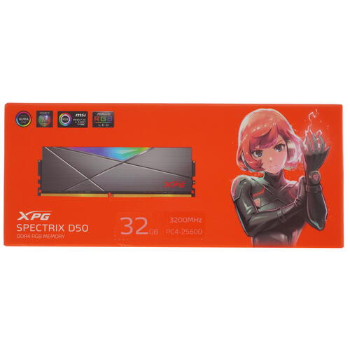 Купить оперативная память adata xpg spectrix d50 rgb [ax4u320032g16a-st50] 32 гб