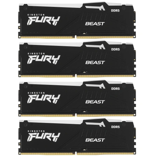Купить оперативная память kingston fury beast black rgb [kf556c40bbak4-64] 64 гб