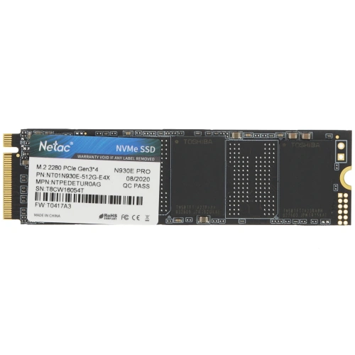 512 ГБ M.2 NVMe накопитель Netac N930E Pro [NT01N930E-512G-E4X]