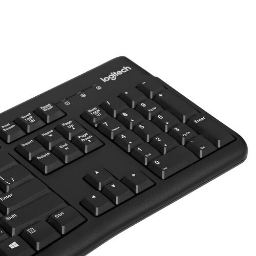 Купить клавиатура+мышь  проводная  logitech desktop mk120 черный