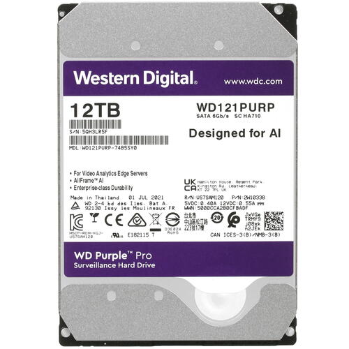 12 ТБ Жесткий диск WD Purple Pro [WD121PURP]