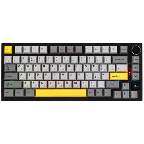 Клавиатура проводная + беспроводная AJAZZ AK820 Pro [F2-AK820PRO-3-RGB-DIY-FS-BGY]