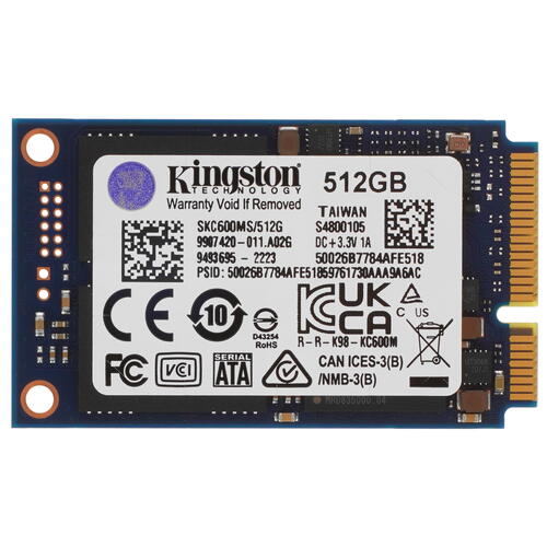 512 ГБ MSATA накопитель Kingston KC600 [SKC600MS/512G]