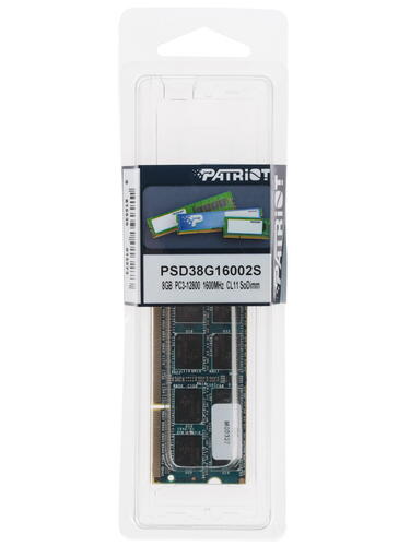 Купить оперативная память sodimm patriot signature [psd38g16002s] 8 гб