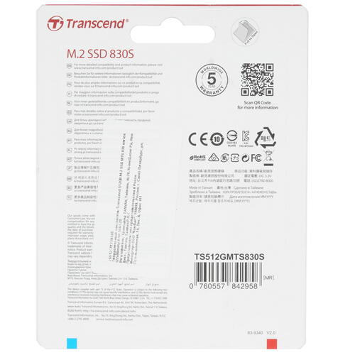 Купить 512 гб m.2 sata накопитель transcend mts830s [ts512gmts830s]