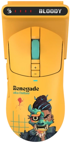 Купить мышь беспроводная/проводная a4tech bloody r72 ultra duo renegade [r72 ultra duo renegade yellow] желтый
