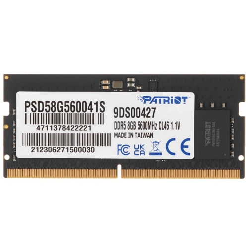 Купить оперативная память sodimm patriot signature [psd58g560041s] 8 гб