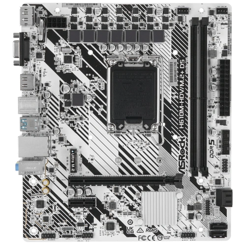 Купить материнская плата asrock h610m-hdv/m.2+ d5