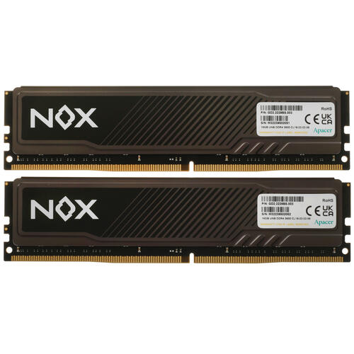 Купить оперативная память apacer nox [ah4u32g36c25ymbaa-2] 32 гб