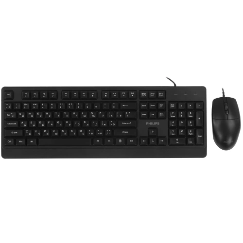 Клавиатура+мышь  проводная  Philips SPT6247 черный