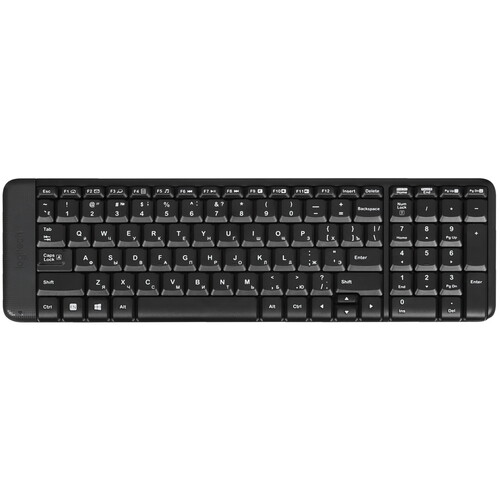 Купить клавиатура+мышь беспроводная   logitech mk220 черный