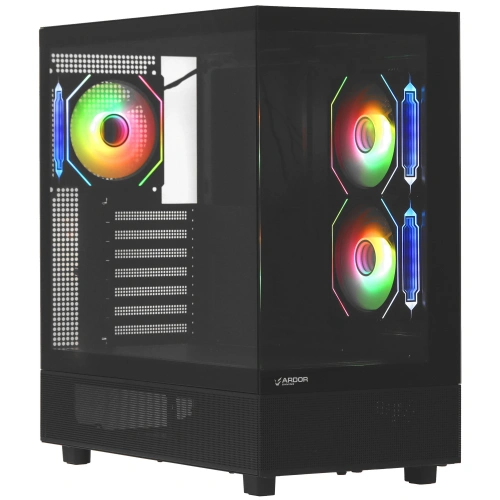 Купить корпус ardor gaming crystal cc1 black  черный