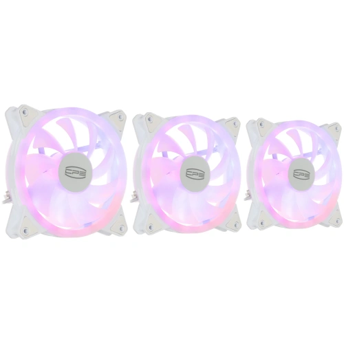 Купить комплект вентиляторов pccooler f3 t120 argb wh [f3-t120wham3-gl]