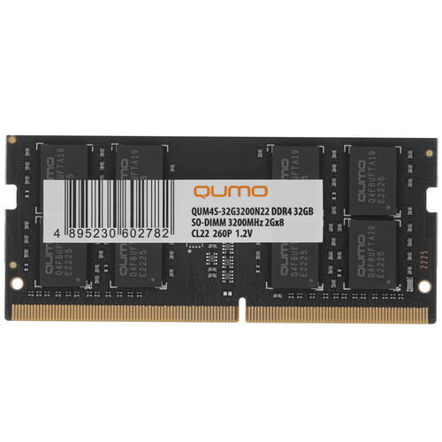 Оперативная память SODIMM QUMO [QUM4S-32G3200N22] 32 ГБ