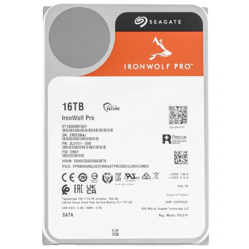 Купить 16 тб жесткий диск seagate ironwolf pro [st16000nt001]