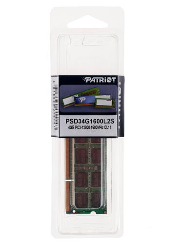 Купить оперативная память sodimm patriot signature line [psd34g1600l2s] 4 гб