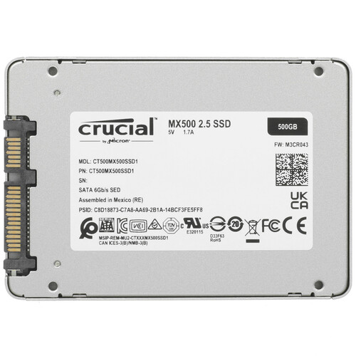 Купить 500 гб 2.5" sata накопитель crucial mx500 [ct500mx500ssd1]
