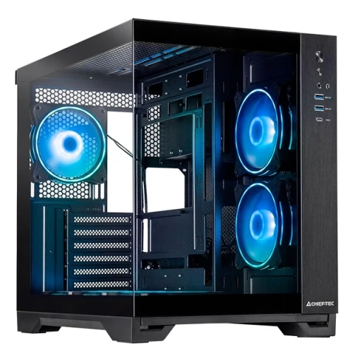 Купить корпус chieftec visio gm-30b-tg-op  черный