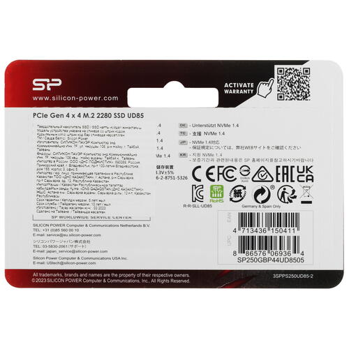 Купить 250 гб m.2 nvme накопитель silicon power ud85 [sp250gbp44ud8505]
