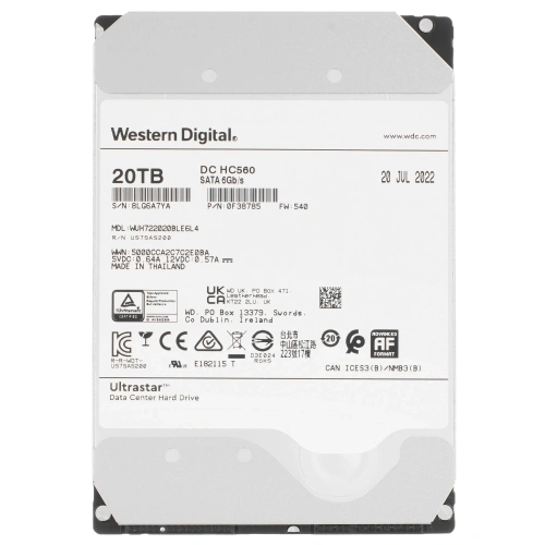 Купить 20 тб жесткий диск wd ultrastar dc hc560 [0f38785]