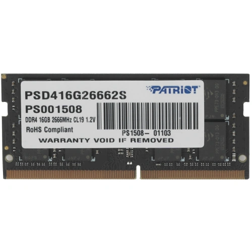 Купить оперативная память sodimm patriot signature line [psd416g26662s] 16 гб