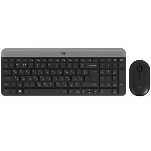 Клавиатура+мышь беспроводная   Logitech Slim Wireless Desktop MK470 черный