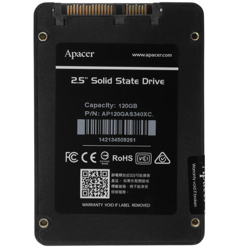 120 ГБ 2.5" SATA накопитель Apacer AS340X [AP120GAS340XC-1]