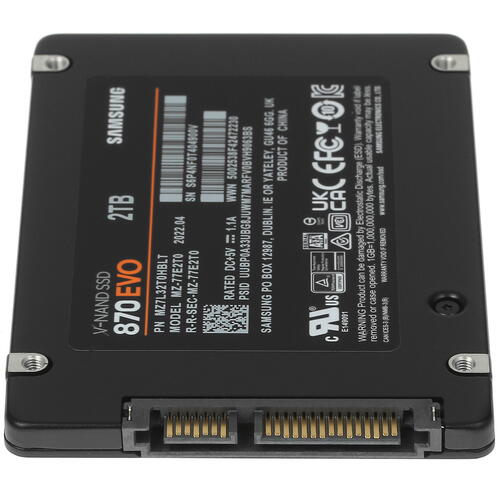 Купить 2000 гб 2.5" sata накопитель samsung 870 evo [mz-77e2t0bw]