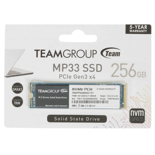 256 ГБ M.2 NVMe накопитель TEAMGROUP MP33 [TM8FP6256G0C101]