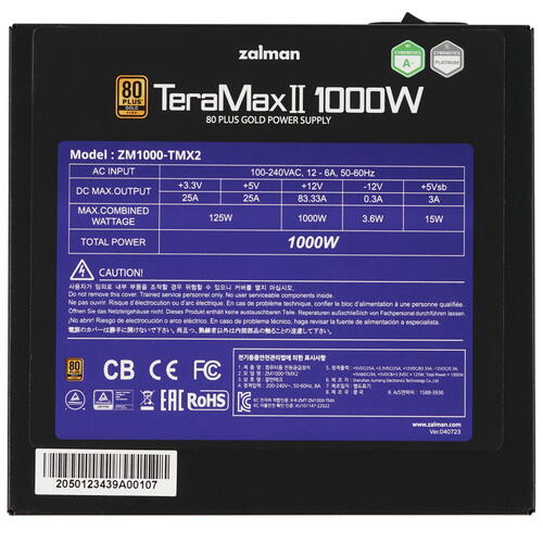 Купить блок питания zalman teramax ii 1000w [zm1000-tmx2] черный