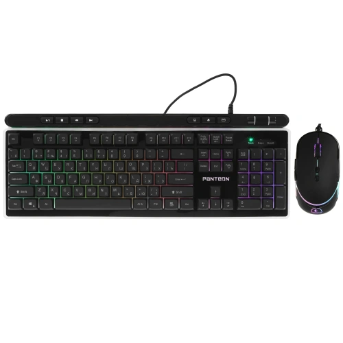 Купить клавиатура+мышь  проводная  panteon gs230 черный
