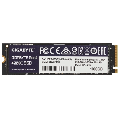 Купить 1000 гб m.2 nvme накопитель gigabyte gen4 4000e [g440e1tb]