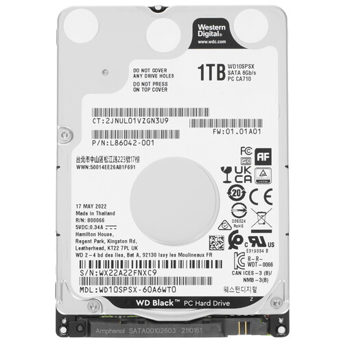 1 ТБ Жесткий диск WD Black [WD10SPSX]