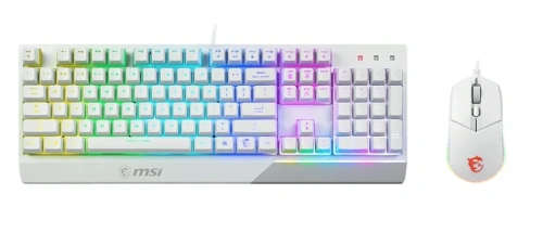 Клавиатура+мышь  проводная  MSI GK30 COMBO WHITE белый
