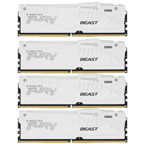 Купить оперативная память kingston fury beast white rgb [kf556c40bwak4-64] 64 гб