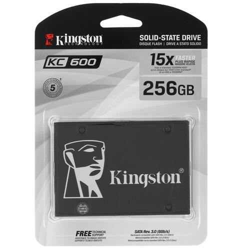 256 ГБ 2.5" SATA накопитель Kingston KC600 [SKC600/256G]